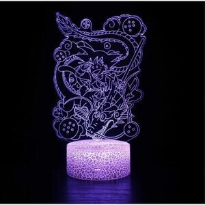Dragon Ball Goku Light For Kids Night Light 16Colors Change Remote Illusion Lamp
